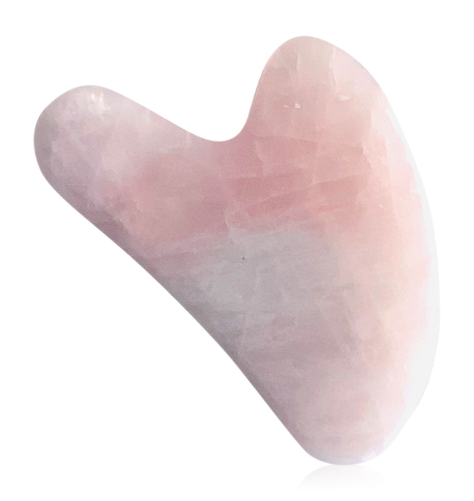 PURE SOL. Beauty  Rose Quartz Heart Gua Sha
