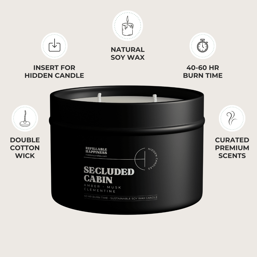 Secluded Cabin Candle 10.6 oz – Bergamot, Cedarwood & Smoked Amber
