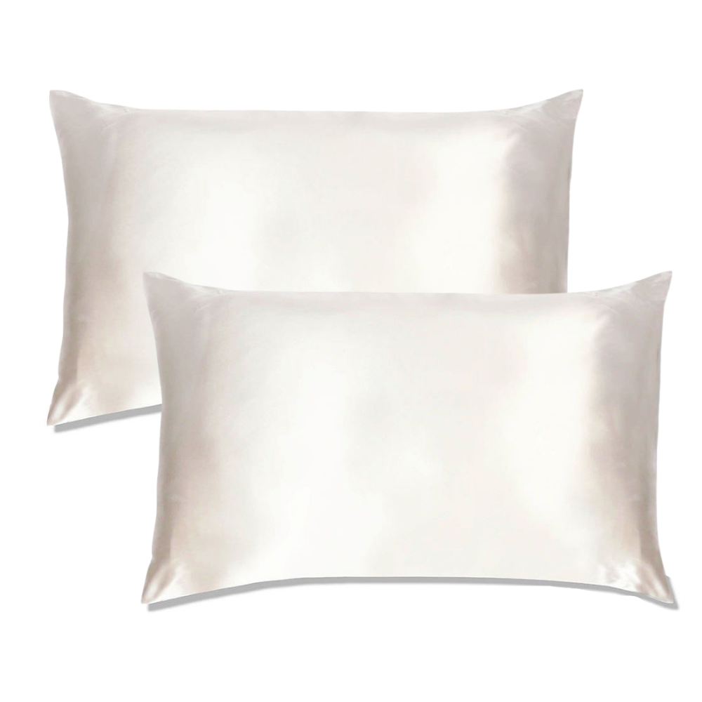 PURE SOL. Beauty Sleep Happy 100% Mulberry Silk Pillow Case - Navy