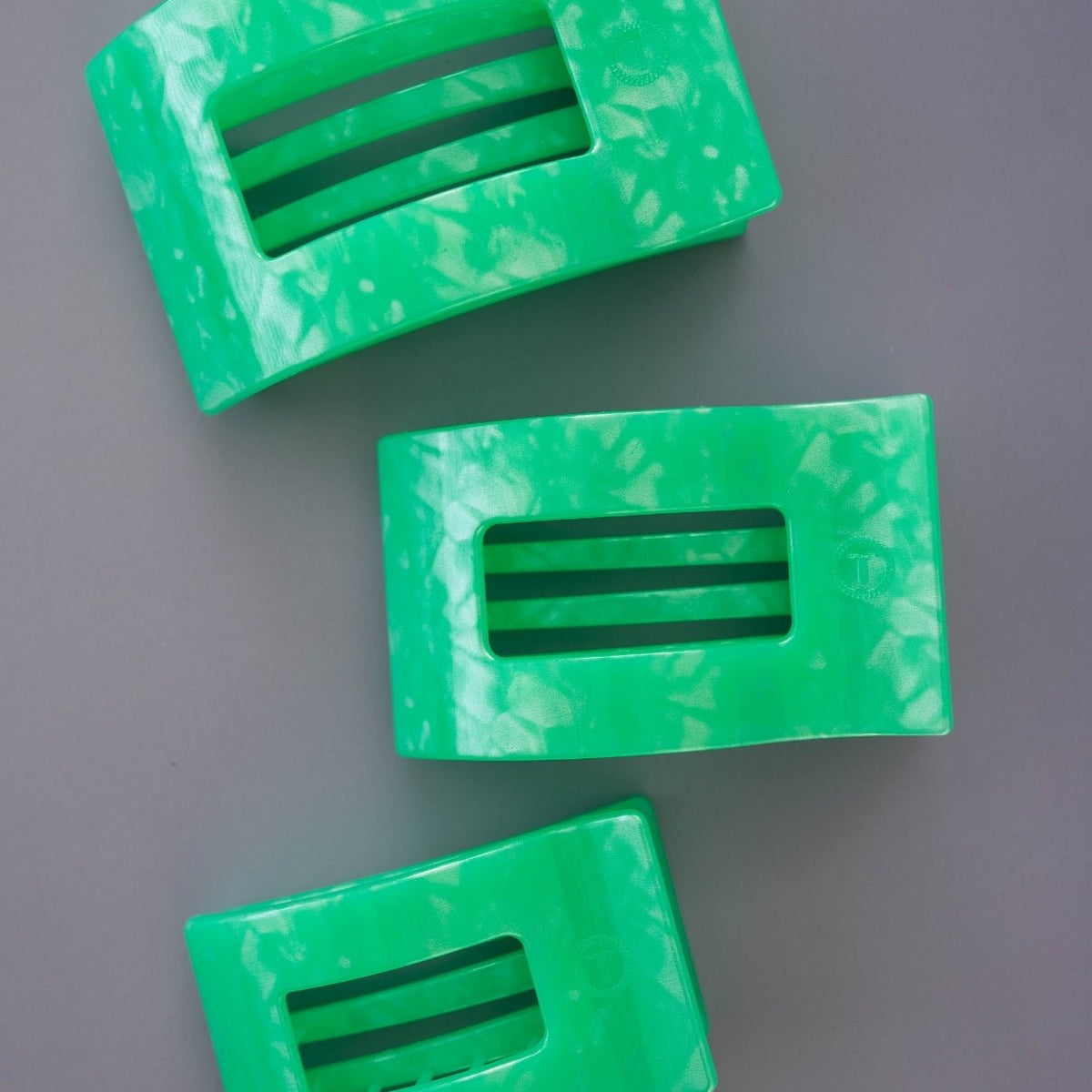 Spring Splash Medium Flat Rectangle Hair Clip
