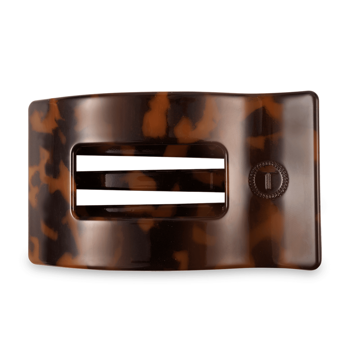 Tortoise Large Flat Rectangle Hair Clip